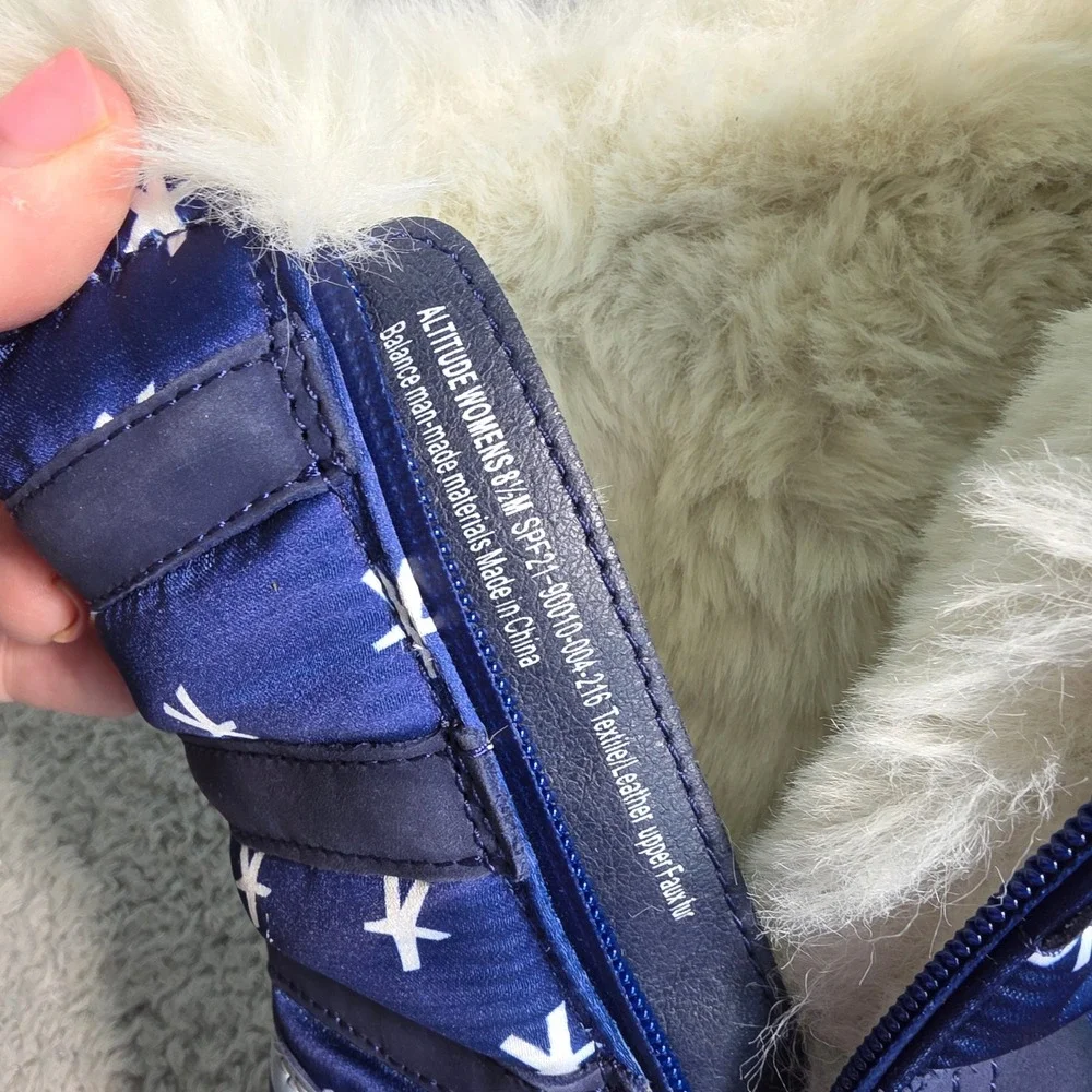 Spyder Altitude Waterproof Snow Boots‎ Blue Star Team USA Women 8.5 Excellent